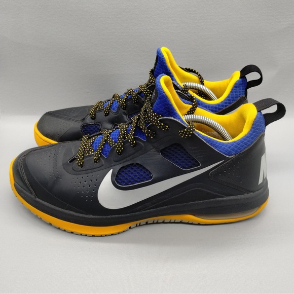 Nike Air Max Dominate XD Black Blue Gold Basketball Shoes 511367-001 Mens 12